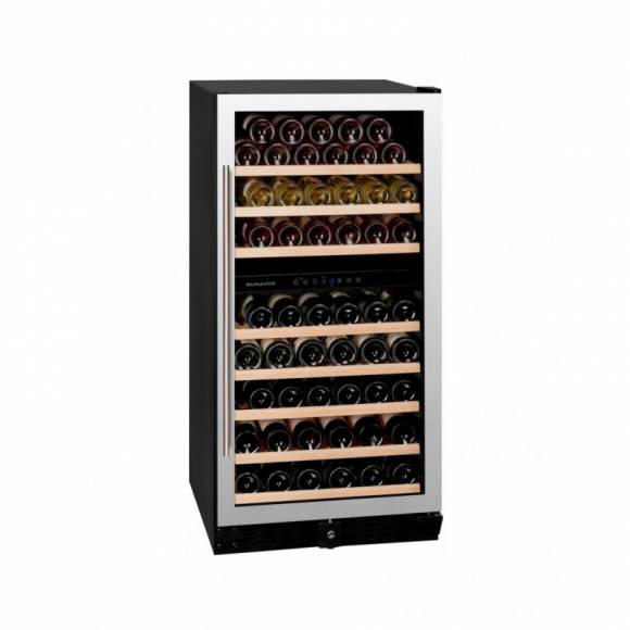 Винный шкаф компрессорный встраиваемый DUNAVOX DX-94.270SDSK 2 температурные зоны