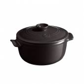 Кастрюля 2,5 л. d=22,0 см. h=15,5 см. с крышкой черная керамика Emile Henry 794525