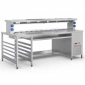 Стол фасовочный островной с охл. ванной и тепловой пов. RoboLabs СФО-240
