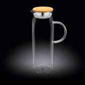 Кувшин 1,5 л. с крышкой бамбук + сетка нерж Термостекло Wilmax 888208