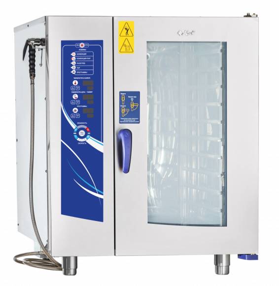 в Пароконвектомат эл. Абат ПКА 10-1/1ВМ2 (лицо. нерж) инжектор