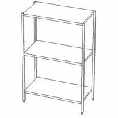 СТП3 стеллаж производственный 3 полки 900*600*1500