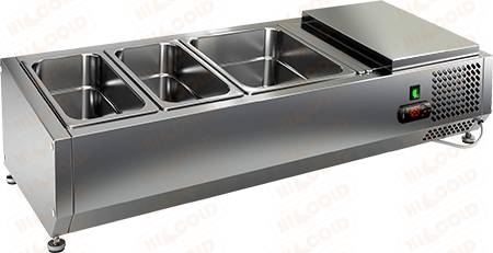 Витрина холод. настольная открытая Hicold VRTO 1390 для стола PZ3 вместимость 6хGN1/3