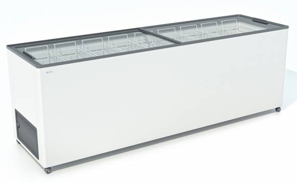 Ларь морозильный Frostor F 800 С серый с прямым стеклом