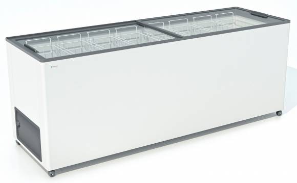 Ларь морозильный Frostor F 700 С серый с прямым стеклом