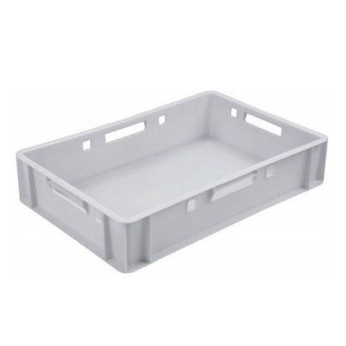 Контейнер 600х400х100мм морозостойкий пластик белый 65522