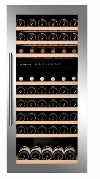 Винный шкаф компрессорный встраиваемый DUNAVOX DAB-89.215DSS 2 температурные зоны