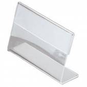 Ценникодержатель L-образный 105*60 мм. прозрачн. (1 мм) 105-060-1