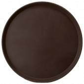 Поднос круглый 40,6см прорезиненный коричневый 1600ct/gf  04080621