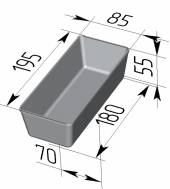 Форма для хлеба Спика 14 (195 х 85 х 55 мм) Форма для хлеба Спика 14 (195 х 85 х 55 мм)