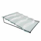 Блюдо для выкладки стеклянное с металлическим основанием 390*300*90 мм P.L. P2083 Блюдо для выкладки стеклянное с металлическим основанием 390*300*90 мм P.L. P2083