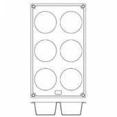Форма кондитерская "Тарталетка" Paderno 6ячеек 70х37мм силикон, цвет кирпичный 47742-08 041440913