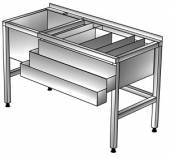 Барная станция 1600*600(800)*850, с бортом, двойной рельсой, ванной моечной гл. 300, нерж. Барная станция 1600*600(800)*850, с бортом, двойной рельсой, ванной моечной гл. 300, нерж.
