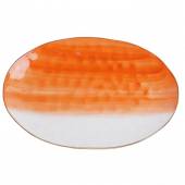 Блюдо овальное 30,5*21,5 см, фарфор,оранжевый цвет "The Sun" P.L. 170623 /4/