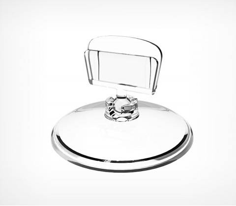 Держатель для ценников и табличек d=4,9 см. h= 3,5 см. прозр. пласт на подставке