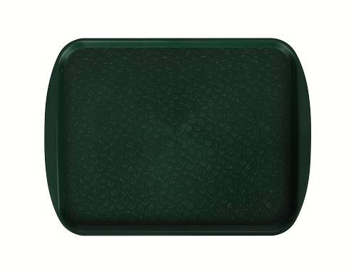 Поднос прямоугольный 41,5х30,5см темно-зеленый с ручками 357С мки079/10/
