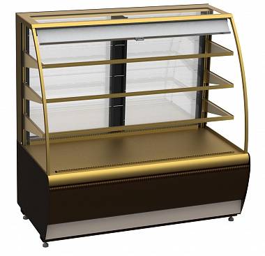 Витрина холодильная кондитерская K70 VM 1,3-2 STANDARD 0102-0109 ВХСв-1,3д Сarboma (открытая)