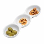 Менажница 3 отдел. «Пати» фарфор L=23/5см B=7см белый Tognana PYOAF99 03021061 Менажница 3 отдел. «Пати» фарфор L=23/5см B=7см белый Tognana PYOAF99 03021061