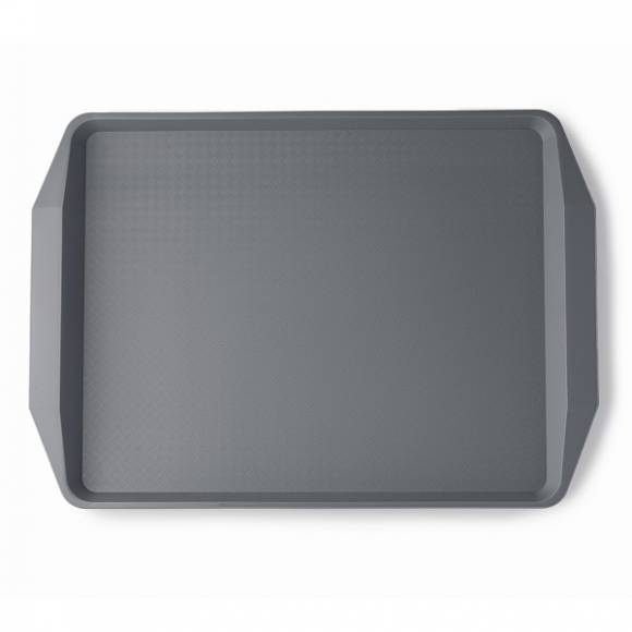 Поднос прямоугольный 42х30см серый поверхность классик (107) MGprof 1732