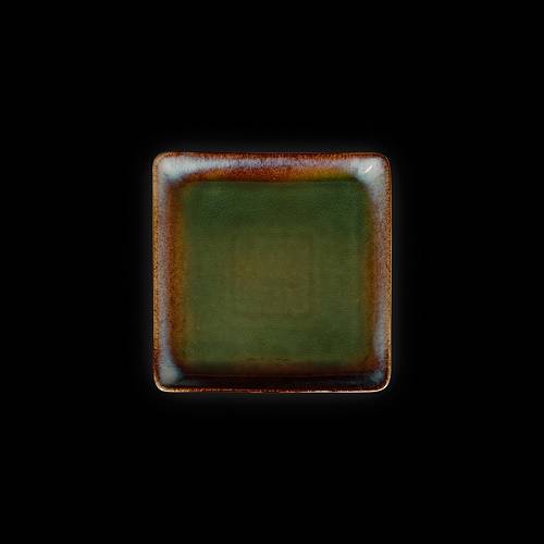 Тарелка квадратная 158х158мм Corone Verde синий+зеленый HL496990 фк0710 Тарелка квадратная 158х158мм Corone Verde синий+зеленый HL496990 фк0710