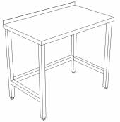 СП стол производственный с бортом 500*600*850 СП стол производственный с бортом 500*600*850