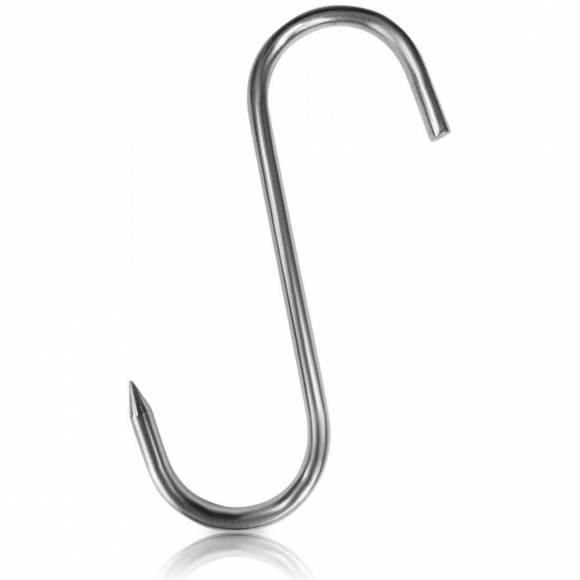 Крюк для мяса в форме S 20см, нерж.сталь с односторонней заточкой