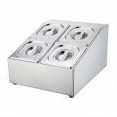 Подставка металлич. 425х340х230мм с 4-мя гастроемкостями (GN1/6-100) P.L.-SUN Подставка металлич. 425х340х230мм с 4-мя гастроемкостями (GN1/6-100) P.L.-SUN