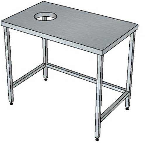 СПО стол производственный для сбора отходов без борта 2000*500*850