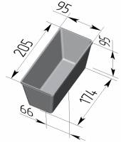 Форма для хлеба Спика 10-2 (205 х 95 х 95 мм) Форма для хлеба Спика 10-2 (205 х 95 х 95 мм)