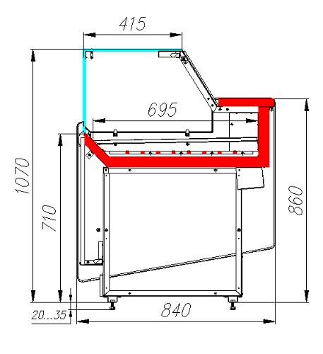 Витрина тепловая кондитерская Полюс VISION KC82 SH 1,2-1 (без боковин) Витрина тепловая кондитерская Полюс VISION KC82 SH 1,2-1 (без боковин)