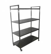 Тележка-стеллаж для прачечной ТП33 ОЛДАК открытый 4 полки нерж.