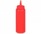 Бутылка для соуса пластиковая 375мл красная MG 1740 32098 /24/