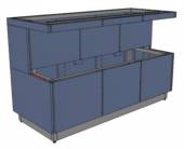 МОНТ 1500х800х860 серия RD1 Каркас с обшивкой ЛДСП, полка для тарелок