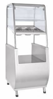 Прилавок для столовых приборов с хлебницей Абат ПСПХ-70Т Премьер (3хGN1/3-100)