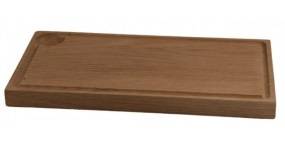 Доска для подачи стейка 320х180х22мм Доски буковые, с бороздкой, выемкой для соусника 55420