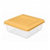 Контейнер для продуктов квадр. 0,5 л. 12,4*12,4*5 см. п/п с крышкой (221100304/01) /1/26/