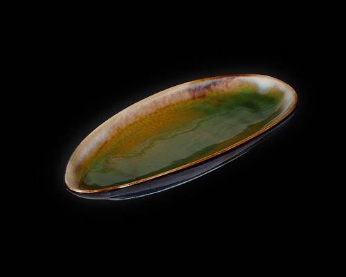 Блюдо овальное 310х135мм Corone Verde синий+зеленый HL497090 фк0720 Блюдо овальное 310х135мм Corone Verde синий+зеленый HL497090 фк0720