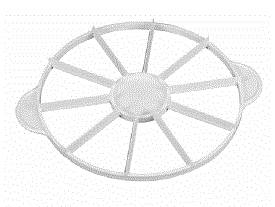 Делитель торта на 10 частей 265мм полипропилен Paderno 47032-10  04141355
