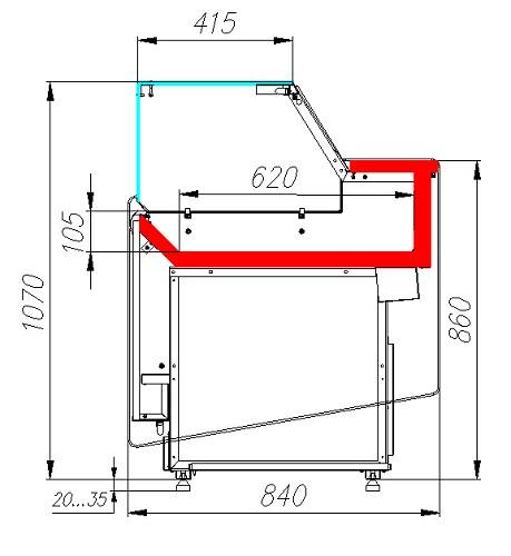 Витрина нейтральная кондитерская Полюс VISION KC82 N 1,5-1 (без боковин) Витрина нейтральная кондитерская Полюс VISION KC82 N 1,5-1 (без боковин)