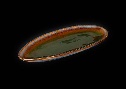 Блюдо овальное 360х165мм Corone Verde синий+зеленый HL497100 фк0721 Блюдо овальное 360х165мм Corone Verde синий+зеленый HL497100 фк0721