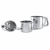 Кружка с ручным механизмом для посыпки сахарной пудры 9,5 см мелкая сетка Proff Cuisine FST-03 Кружка с ручным механизмом для посыпки сахарной пудры 9,5 см мелкая сетка Proff Cuisine FST-03