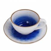 Чайная пара 240 мл, фарфор,голубой цвет "The Sun" P.L. 170638 /1/