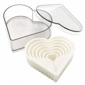 Набор кондитерских рифленых форм "Сердце", H=3,5 см, 7 шт, нейлон Proff Cuisine 2064 Набор кондитерских рифленых форм "Сердце", H=3,5 см, 7 шт, нейлон Proff Cuisine 2064