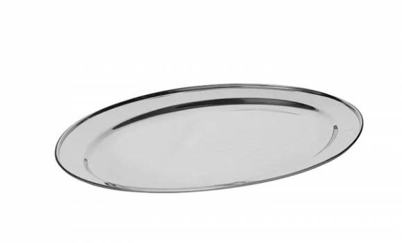 Блюдо сервировочное овальное «Проотель» сталь нерж. ,L=60,B=43см серебрист. Блюдо сервировочное овальное «Проотель» сталь нерж. ,L=60,B=43см серебрист.