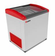 Ларь морозильный с наклонным гнутым стеклом Frostor Gellar FG 275 E красный