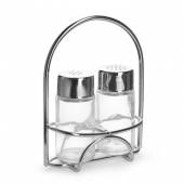 Набор для специй 2 предмета (соль, перец) нержавеющая сталь, дуга Luxstahl [KH-258]