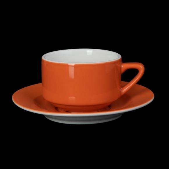 Чайная пара 250мл Corone Gusto оранжевая фк1742