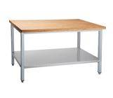 СППМР Стол производственный для мучных работ 1500*700*850мм с полкой без бортов на колесной базе