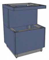 МОНТ 600х600х860 серия RD1 Каркас с обшивкой ЛДСП, полка для тарелок