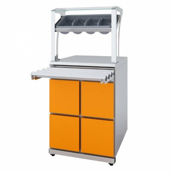 Прилавок для приборов и подносов Domino Luxstahl ПП (С)-600 Premium Прилавок для приборов и подносов Domino Luxstahl ПП (С)-600 Premium